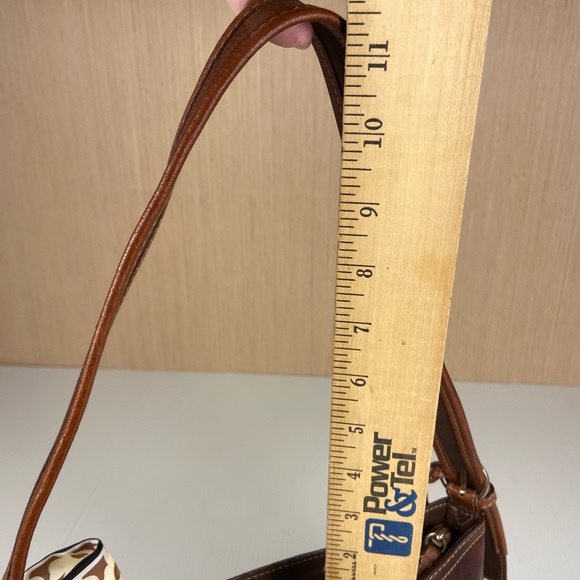 Etienne Aigner Horseshoe Leather Shoulder Bag Cognac Brown Equestrian - Picture 11 of 16